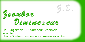 zsombor diminescur business card